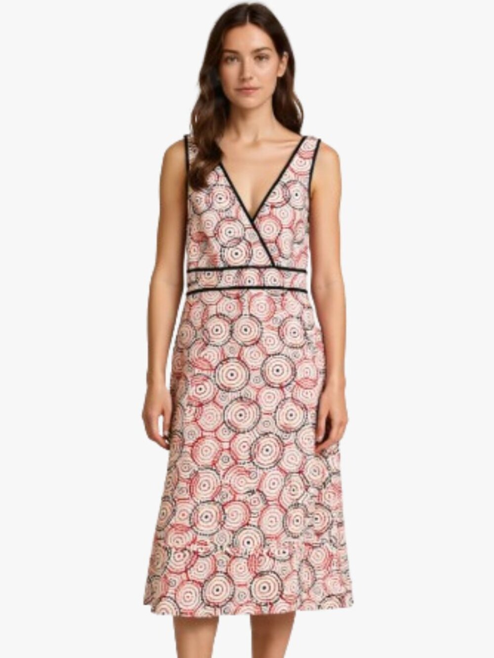NWOT RW&Co Summer Dress Cotton Lined Sleeveless Graphic Design Size 12